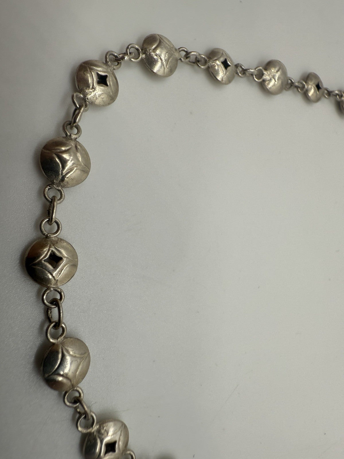 EXKLUSIVE 925 SILBER KUGELKETTE STILVOLLE HANDARBEIT SILBER KETTE