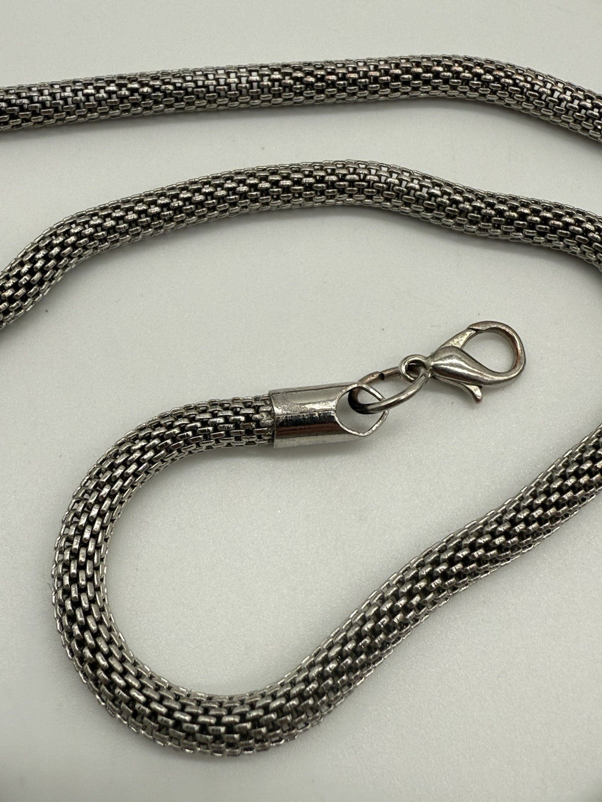 VINTAGE 925 STERLING SILBER MESH HALSKETTE