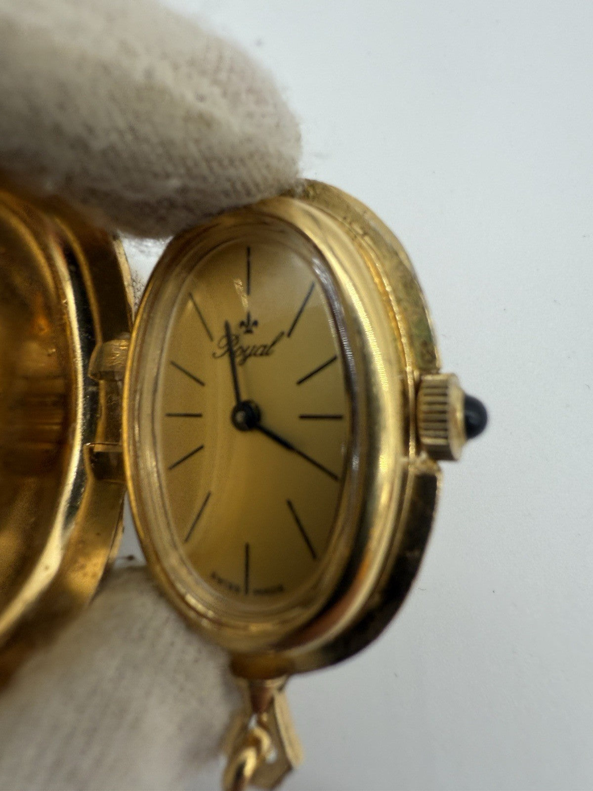 VINTAGE ROYAL SPRUNGDECKELUHR GOLD DOUBLE SWISS MADE LÄUFT