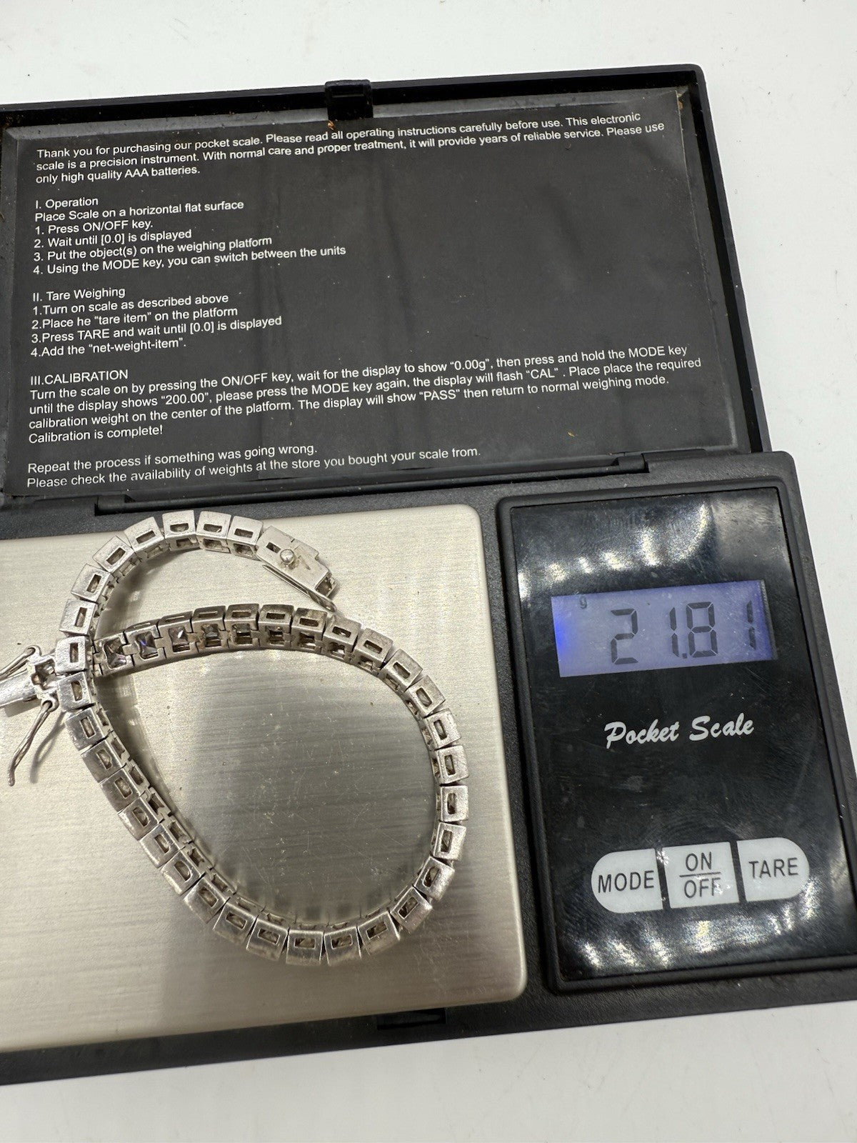 HOCHWERTIGES ZIRKONIA TENNIS ARMBAND 925er STERLING SILBER MIT ETUI