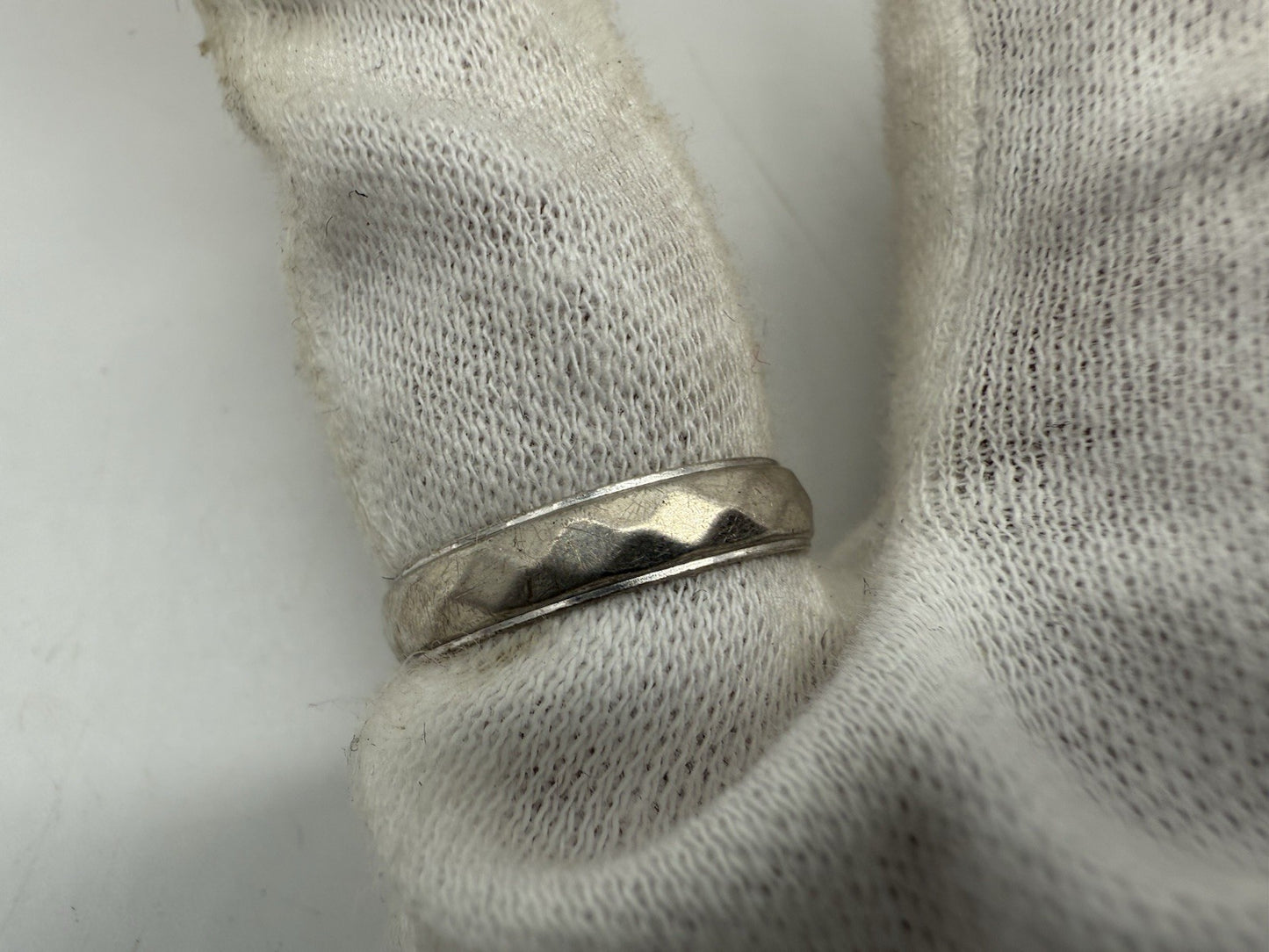 VINTAGE 925 STERLING SILBER RING TCHIBO GRHÄMMERT GR.53