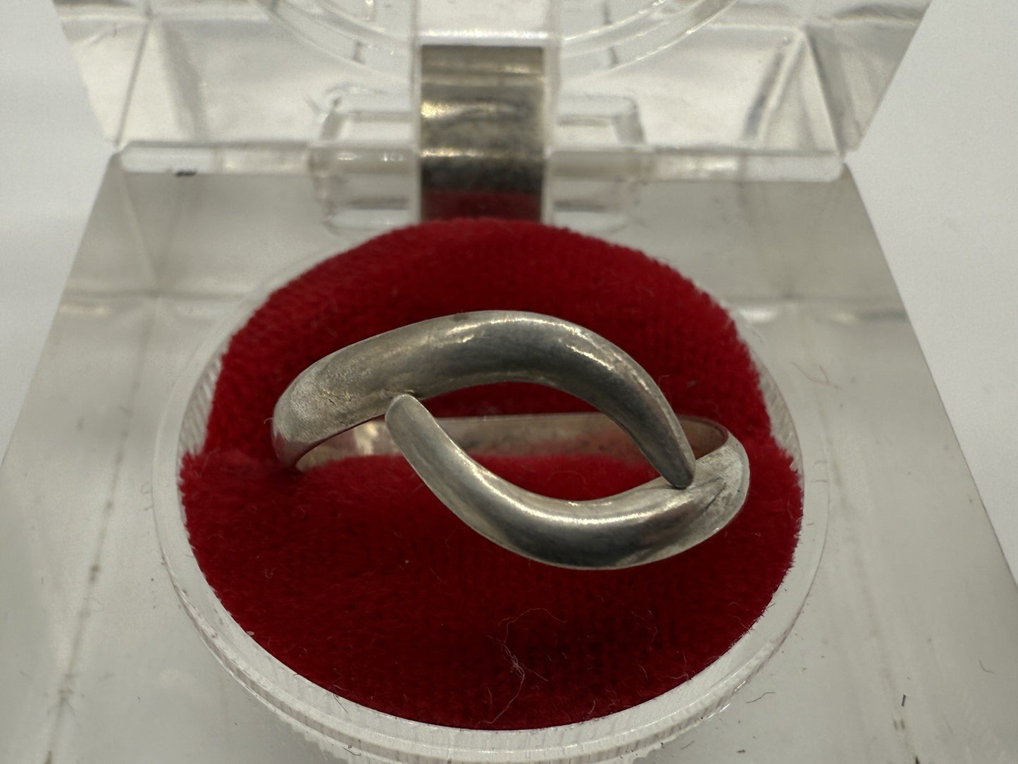 VINTAGE ABSTRAKTER 925 STERLING RING GR.57