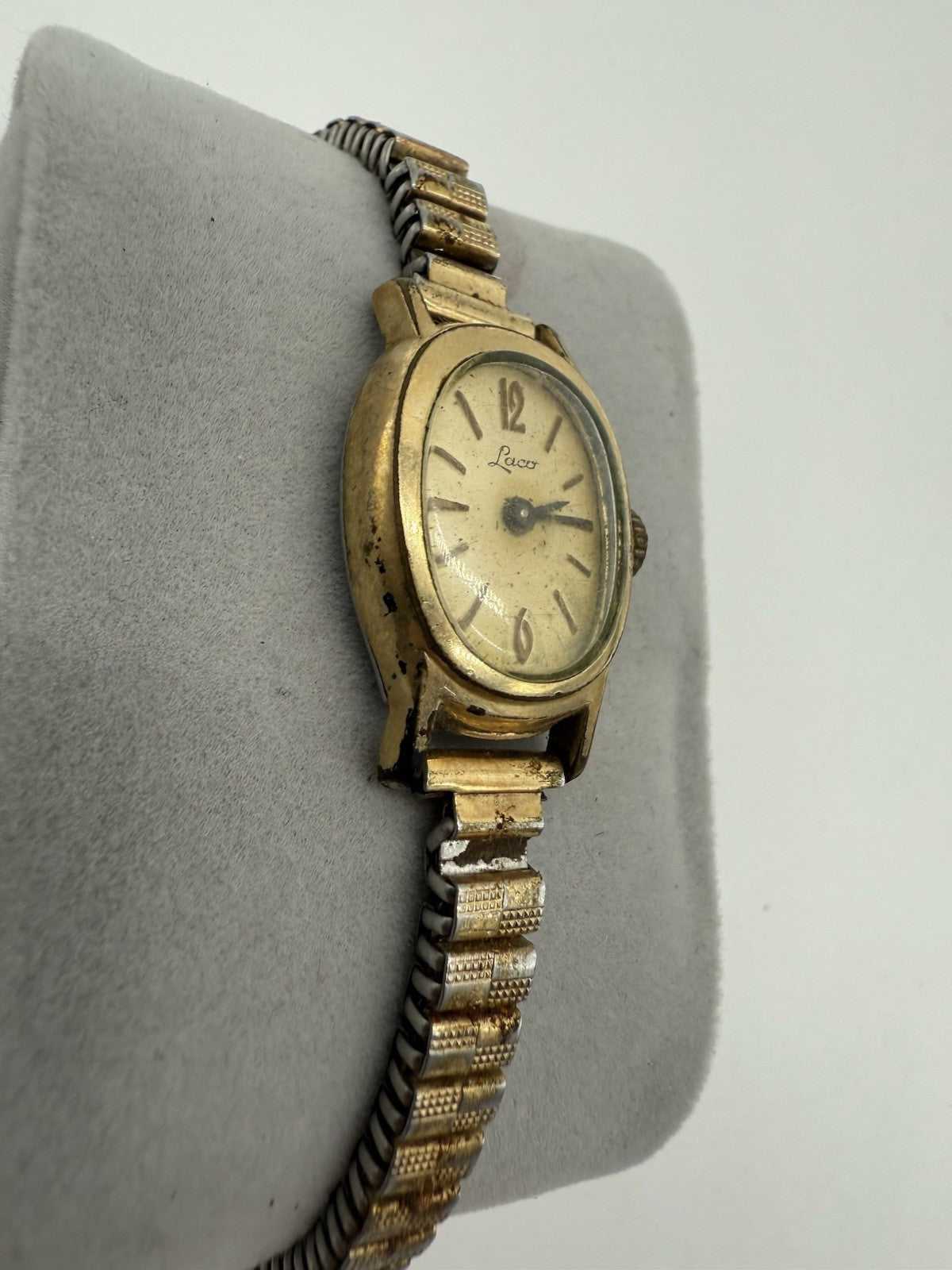 VINTAGE LANCO DAMEN ARMBANDUHR ART DECO GOLD DOUBLE