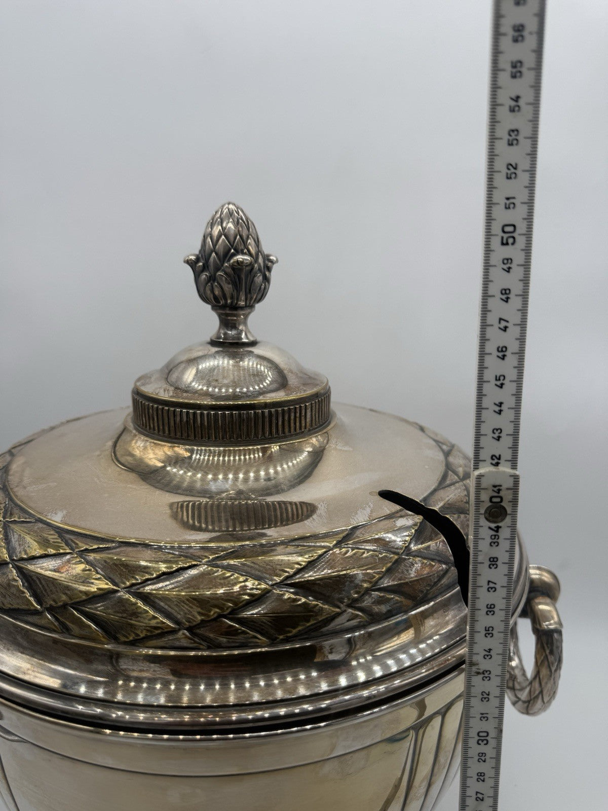 GROßE WMF VERSILBERTE TERRINE, POKAL MIT DECKEL ART DECO NEOKLASSIZISMUS