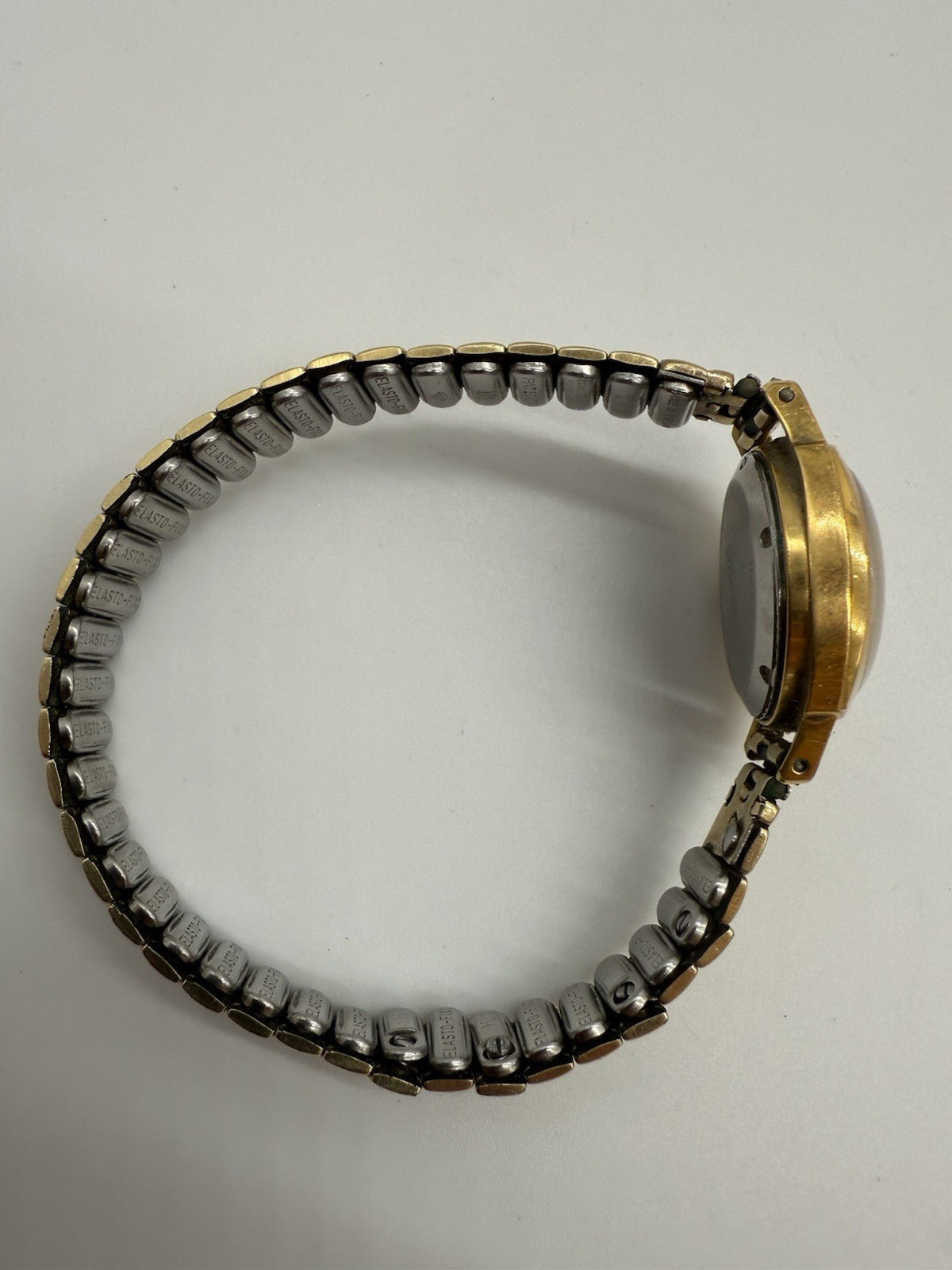 VINTAGE DUGENA FESTA DAMEN UHR STAHL VERGOLDET 20MM HANDAUFZUG LÄUFT