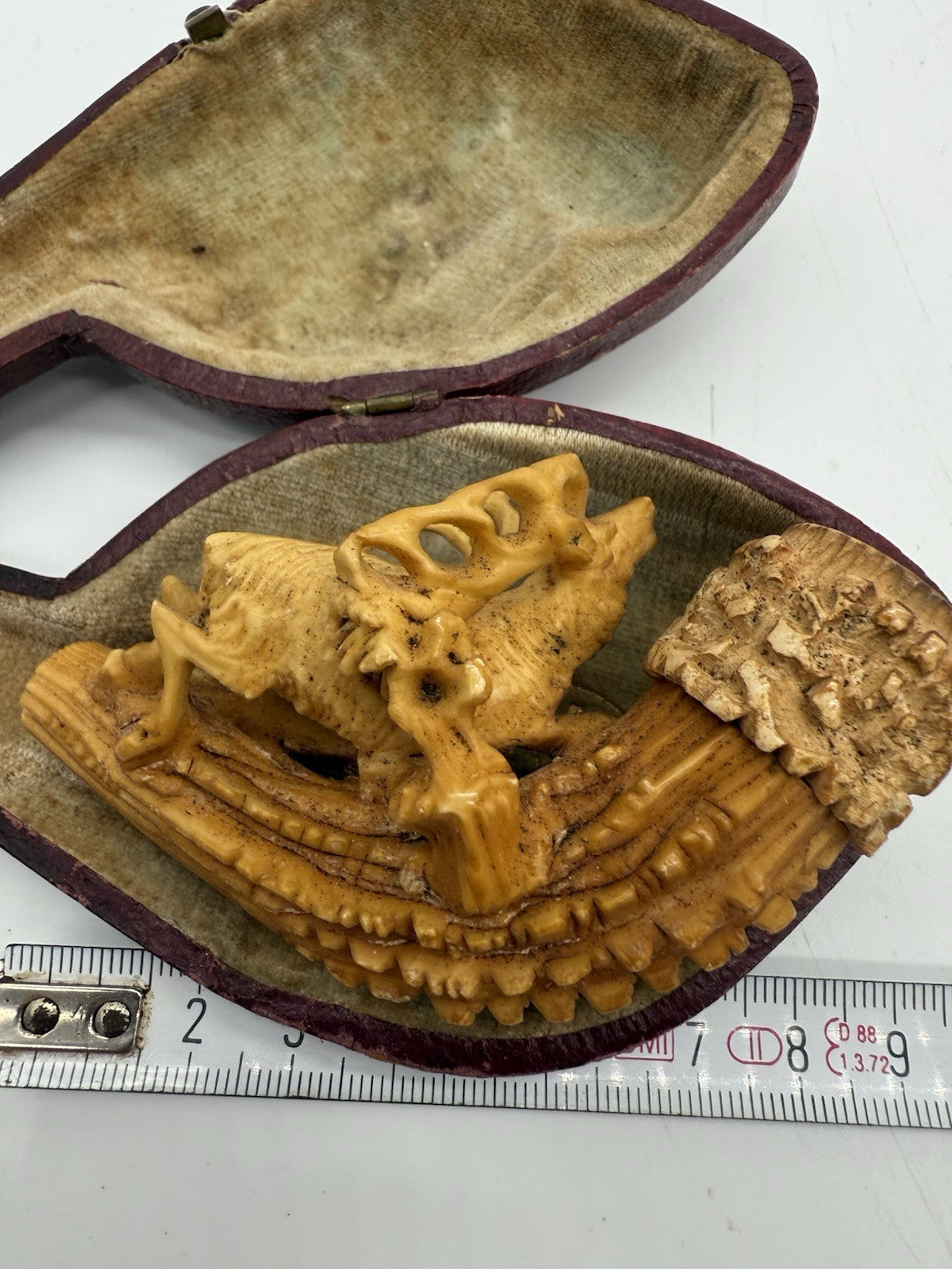 ZWEI HIRSCH MEERSCHAUM PFEIFE SAMMLERSTÜCK TABAK PFEFIE