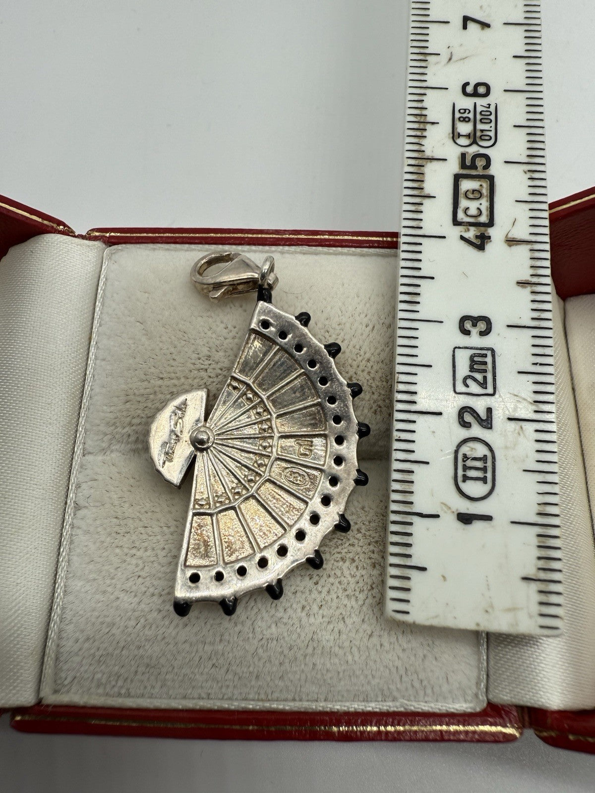 THOMAS SABO FÄCHER-ANHÄNGER MIT SCHWARZER EMAILLE 925 STERLING SILBER