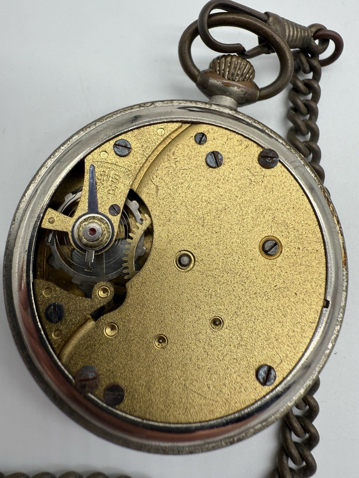 ANTIKE TASCHENUHR UM 1930 - MECHANISCH - SCHWEIZER WERK - VINTAGE LÄUFT