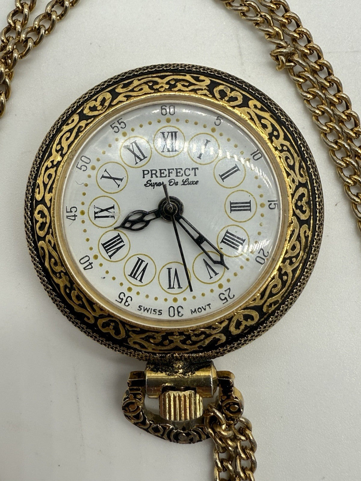 PREFECT SUPER DE LUXE TASCHENUHR SWISS VINTAGE LÄUFT