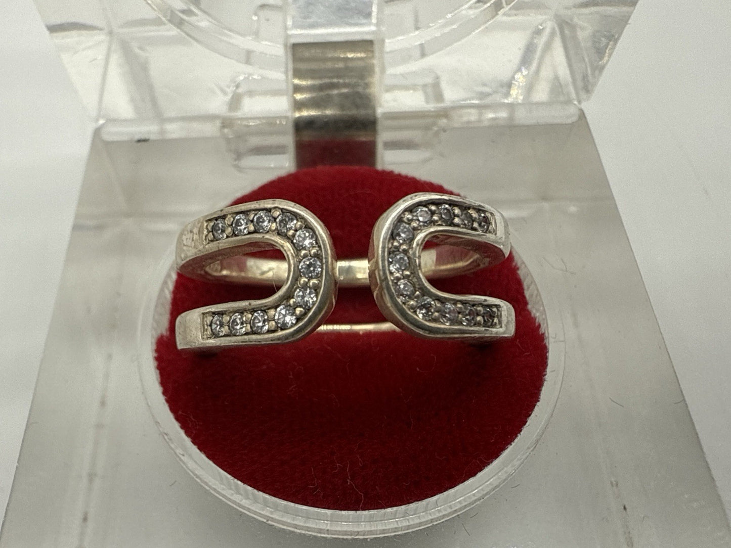 VINTAGE ESPRIT STERLING SILBER RING MIT ZIRKONIA GR.57