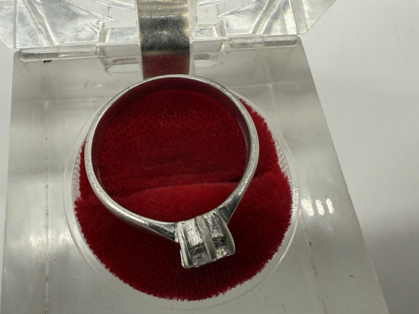 NOSTALGISCHER VINTAGE SILBERRING MIT ZIRKONIA 925 SILBER GR. 59