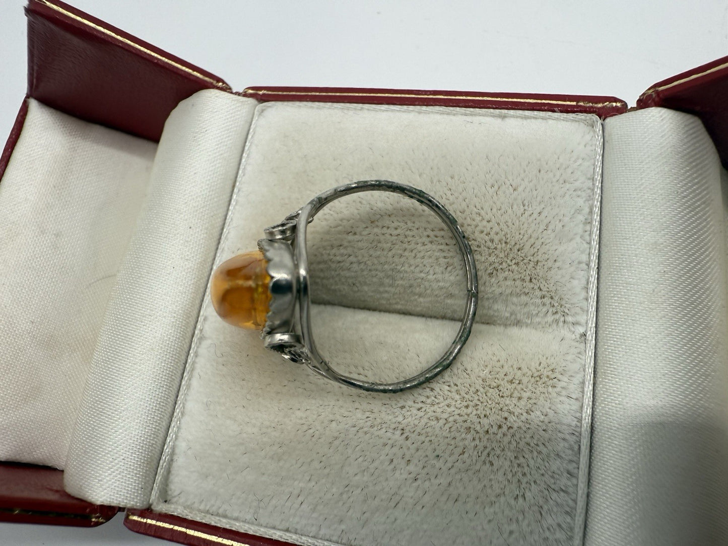 VINTAGE MODESCHMUCK RING ORIENTALISCHES DESIGN GR.57