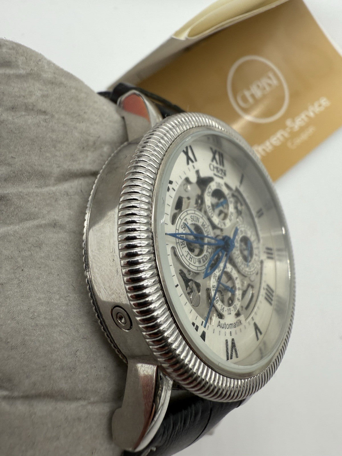 CHRIST MECHANIK SKELETTUHR VOLLKALENDER MIT OVP - LÄUFT