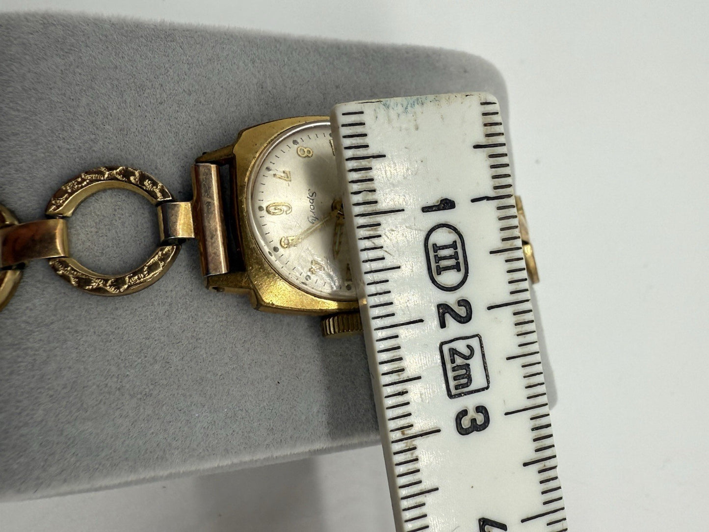 VINTAGE DUGENA SPORTY ARMBANDUHR ART DECO DAMEN VERGOLDET LÄUFT