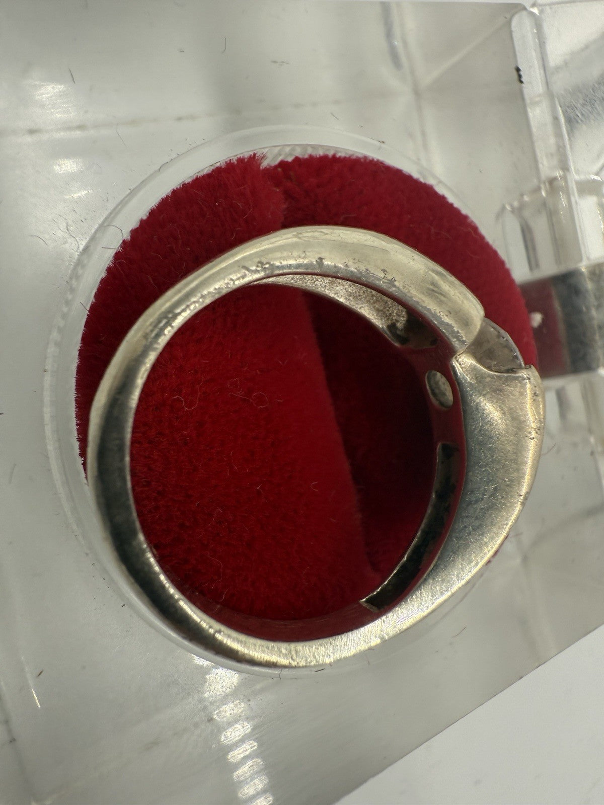 VINTAGE 925 SILBER RING MIT ZIRKONIA W KOPF S GESTEMPELT GR.55