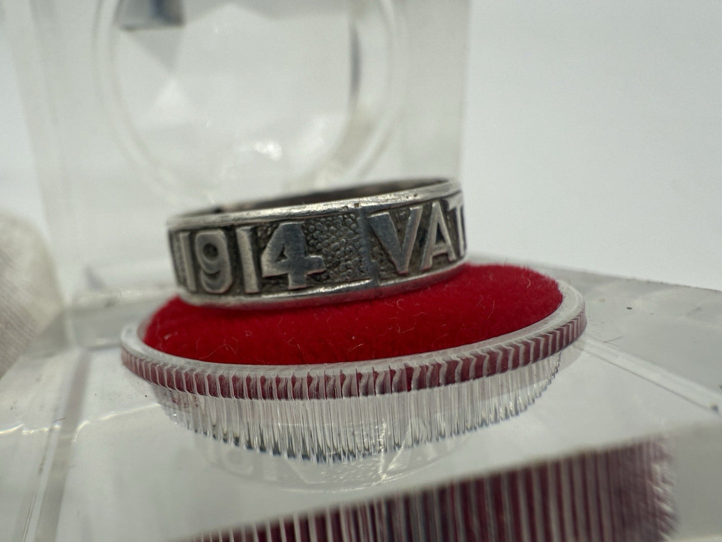 2RING 1.WELTKRIEG 1914 DEUTSCHLAND VATERLANDSDANK 900 SILBER PUNZE GR.63