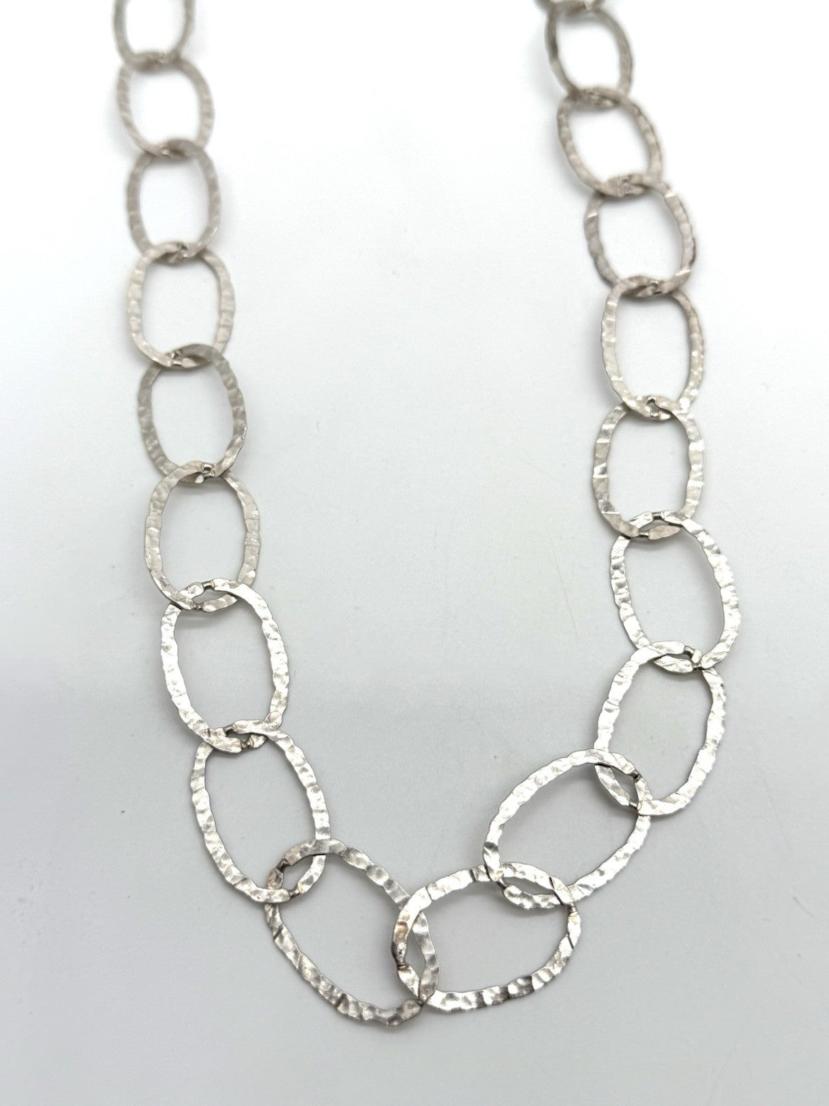 HAMMERSCHLAG HALSKETTE COLLIER VINTAGE 925 STERLING SILBER