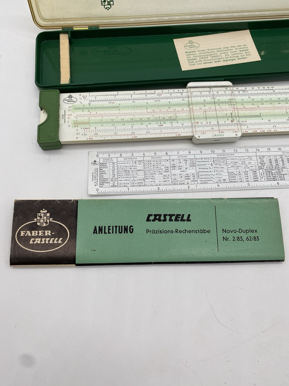 FABER CASTELL-DUPLEX RECHENSCHIEBER NR. 2/82. 62/82
