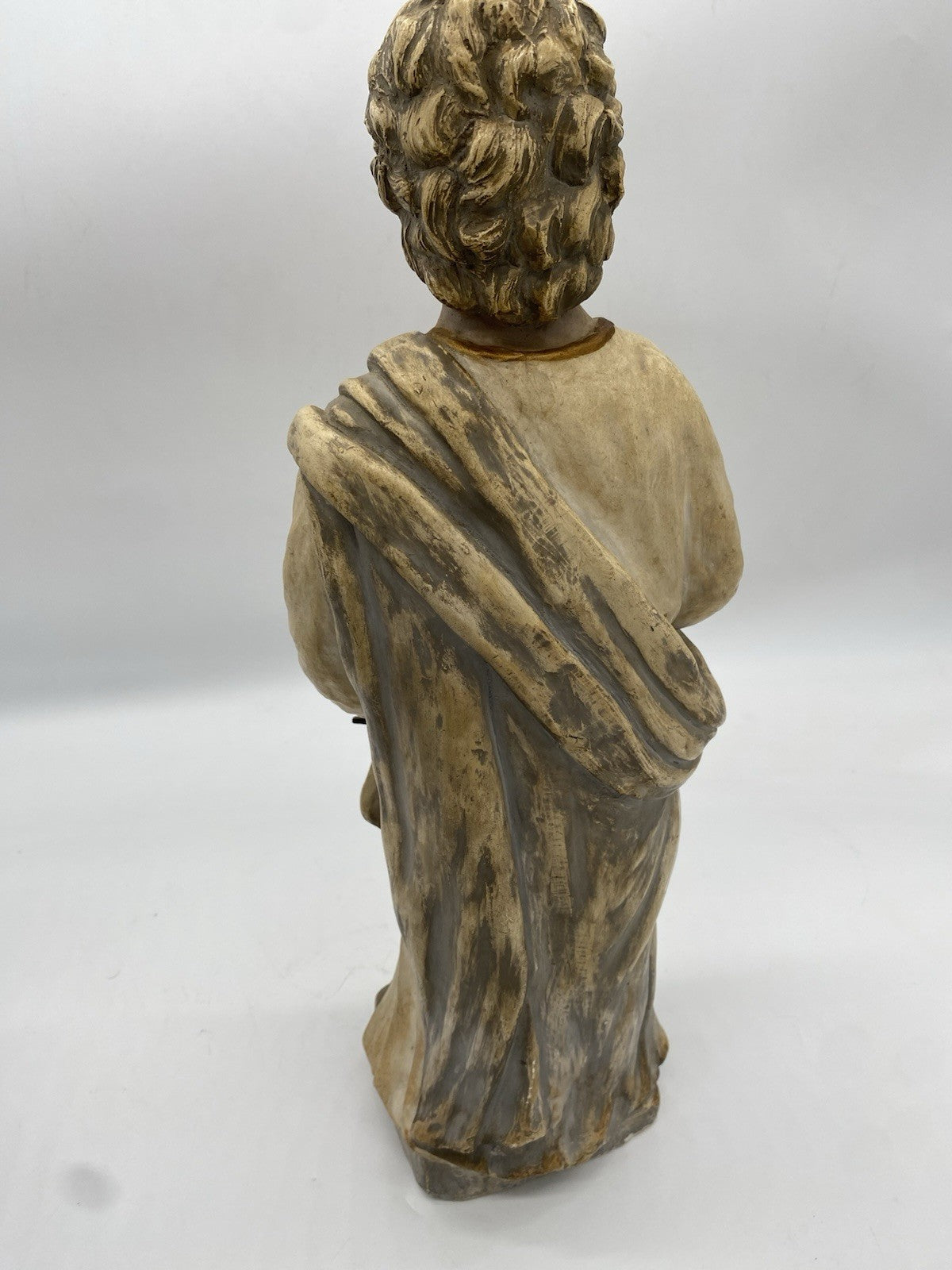 HEILIGER PETRUS MIT SCHLÜSSEL HEILIGENFIGUR GIPS 45cm