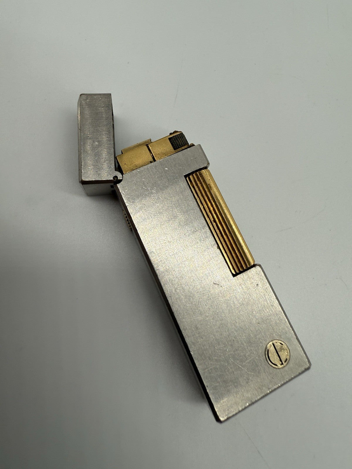 DUNHILL FEUERZEUG SILBER GOLD DESIGN VINTAGE