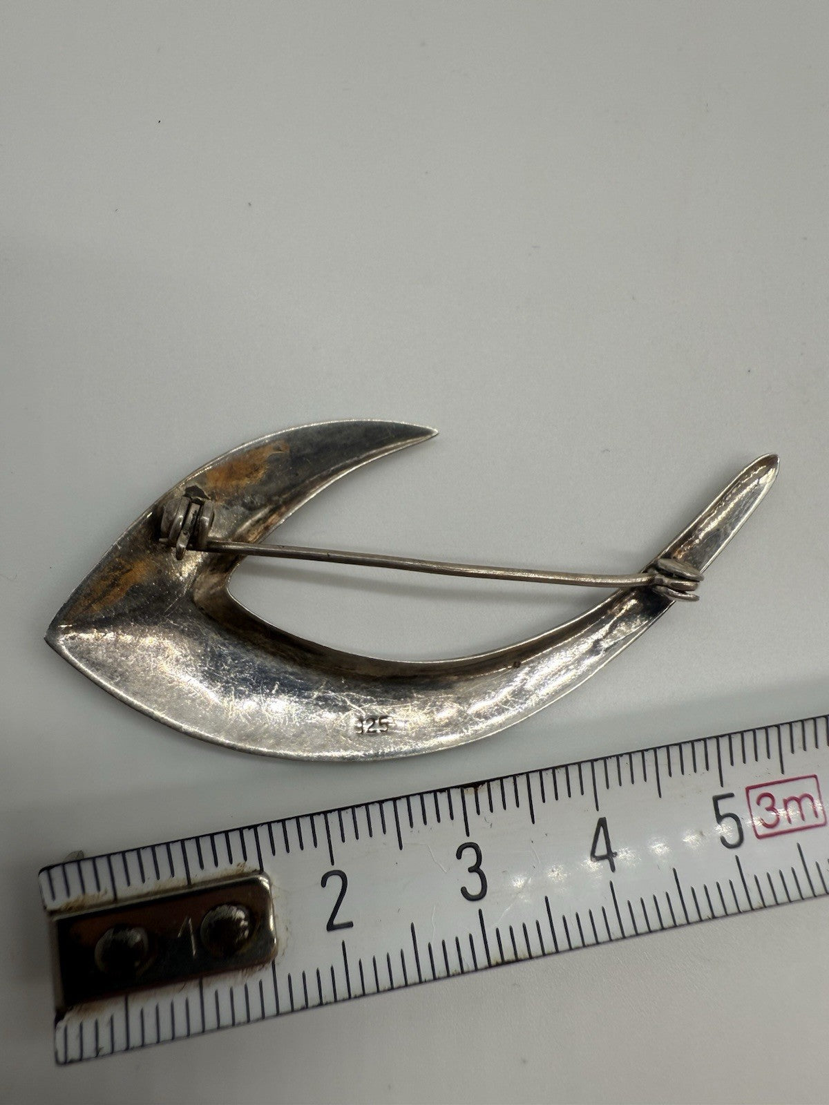 VINTAGE 925 STERLING SILBER BROSCHE MODERNIST STATEMENT SCHMUCK
