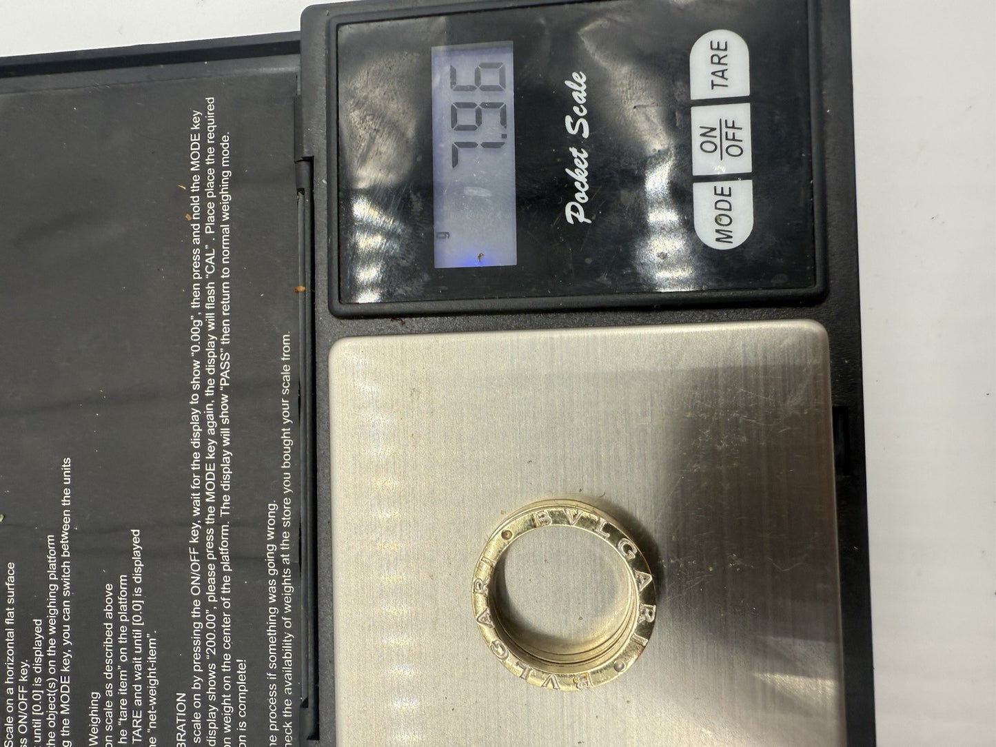 ORIGINAL BVLGARI RING 750 GELBOLD 18K GR.54
