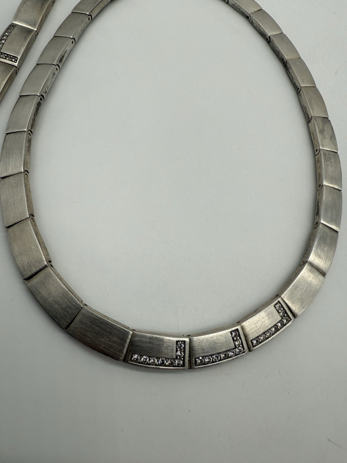 VINTAGE ESPRIT 925 STERLING SILBER HALSKETTE + ARMBAND MIT CUBIC ZIRKONIA