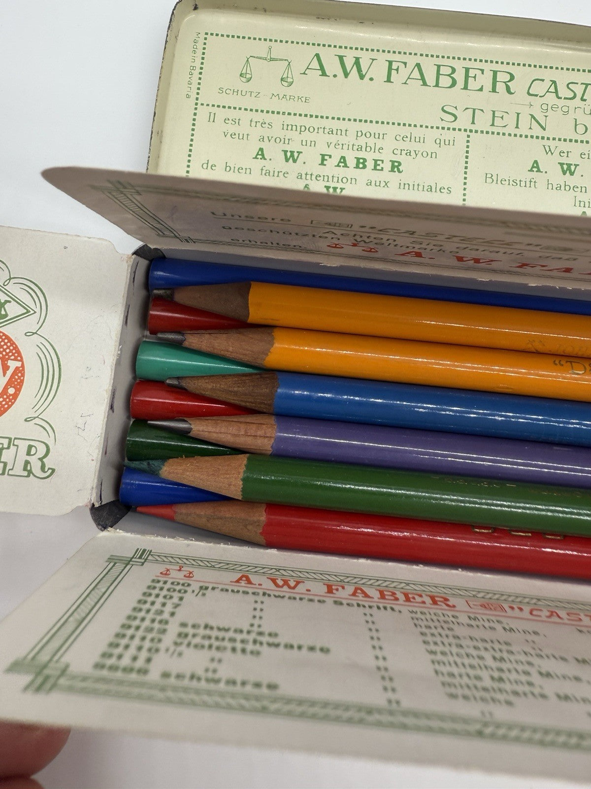 VINTAGE A.W FABER CASTELL 9100 FEINSTE UND BESTE KOPIERSTIFTE TOP ZUSTAND