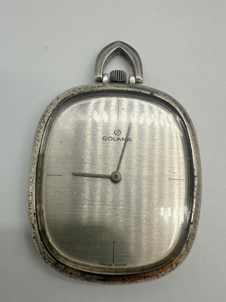 VINTAGE GOLANA INCABLOC 925 STERLING SILBER TASCHENUHR