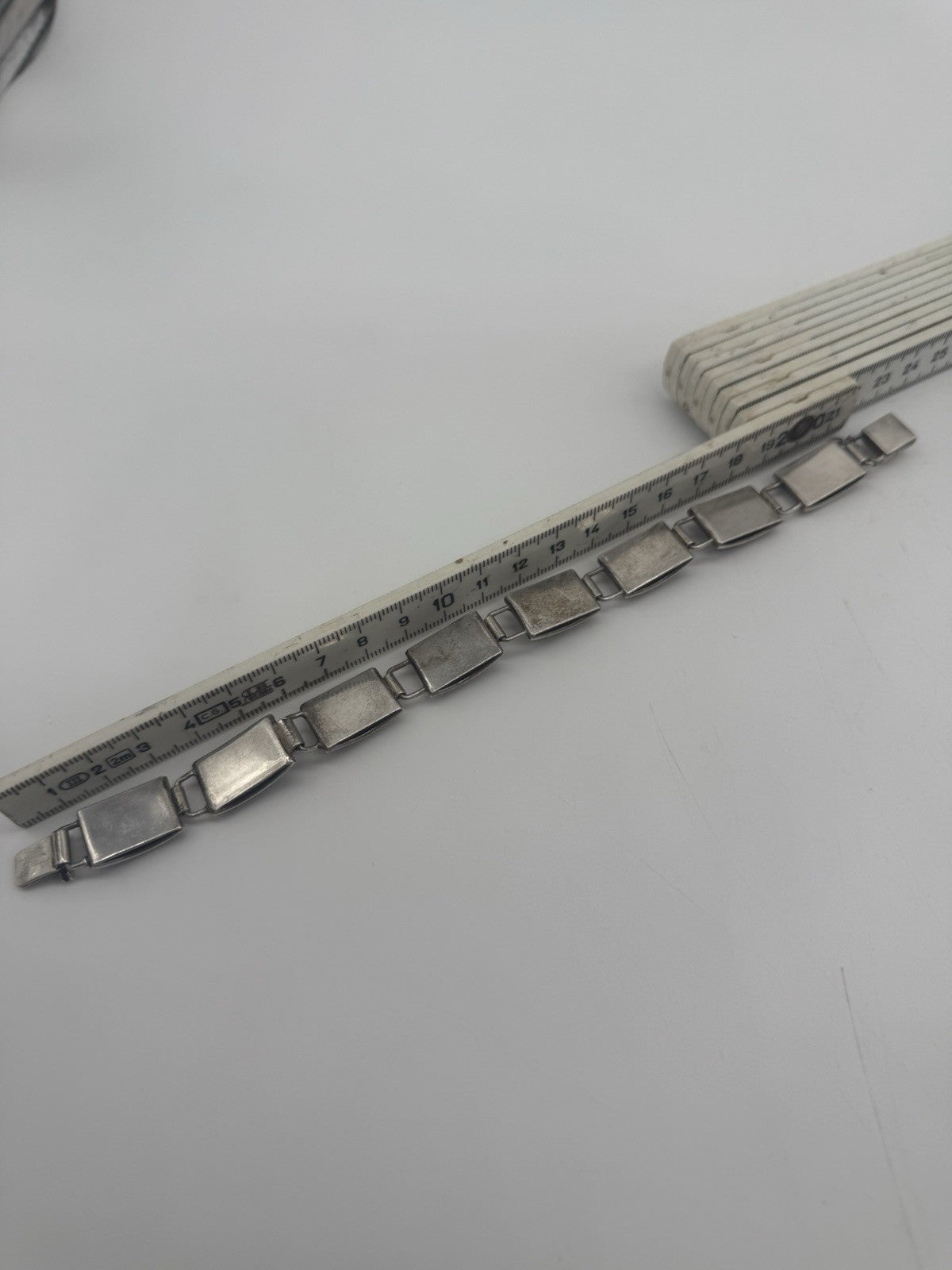 VINTAGE BERNSTEIN ARMBAND 800 SILBER 25,5cm