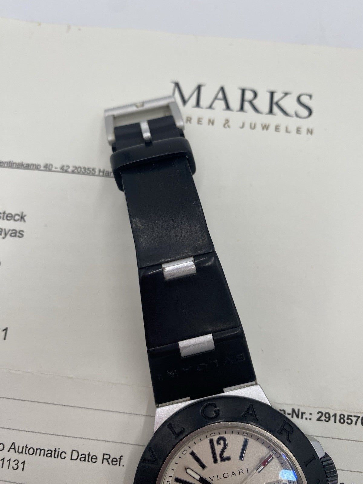 BVLGARI DIAGONO AUTOMATIK ARMBANDUHR AL44TA