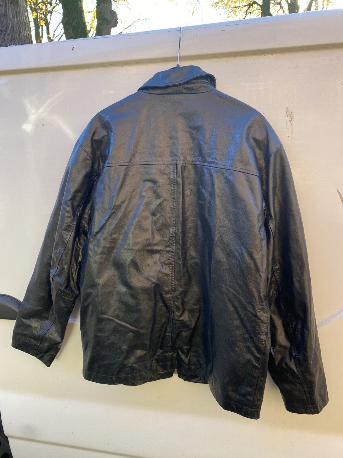 VINTAGE GIANNI VERSACE JEANS COUTURE SCHWARZE LEDERJACKE GR. M