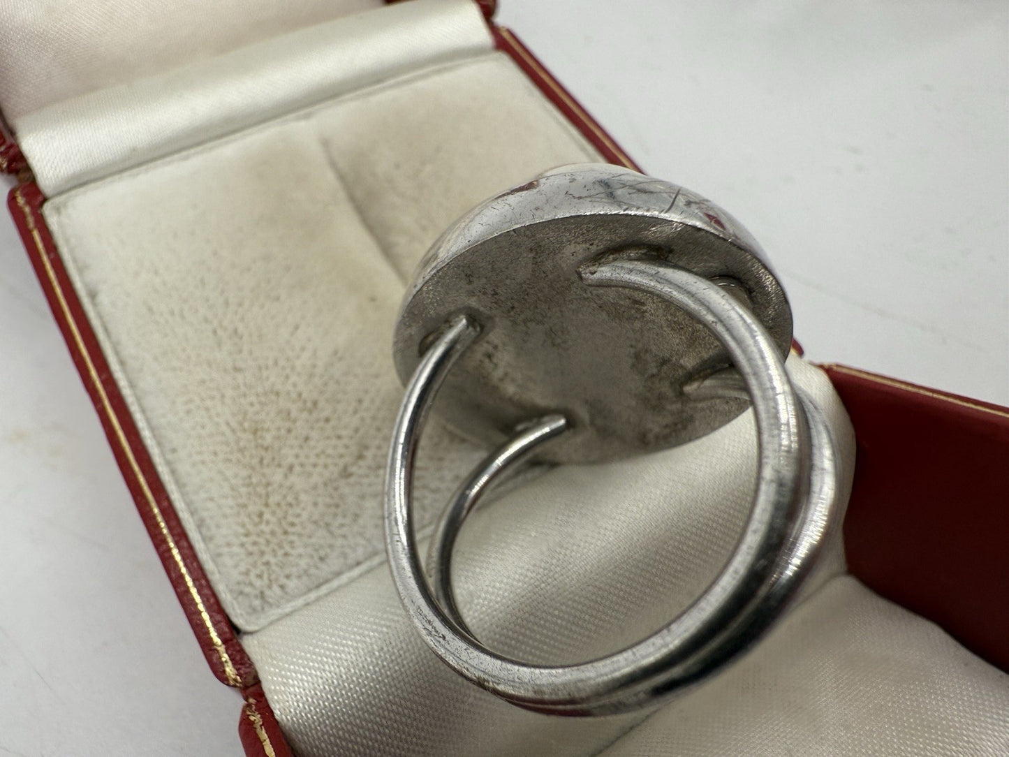 GROßER PERLENRING STERLING SILBER GR.63