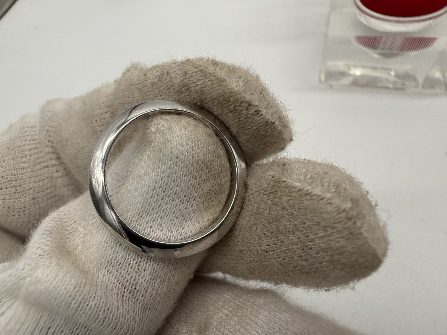 VINTAGE SCHLICHTER TCHIBO RING BANDRING 925er SILBERRING MASSIV GR.57