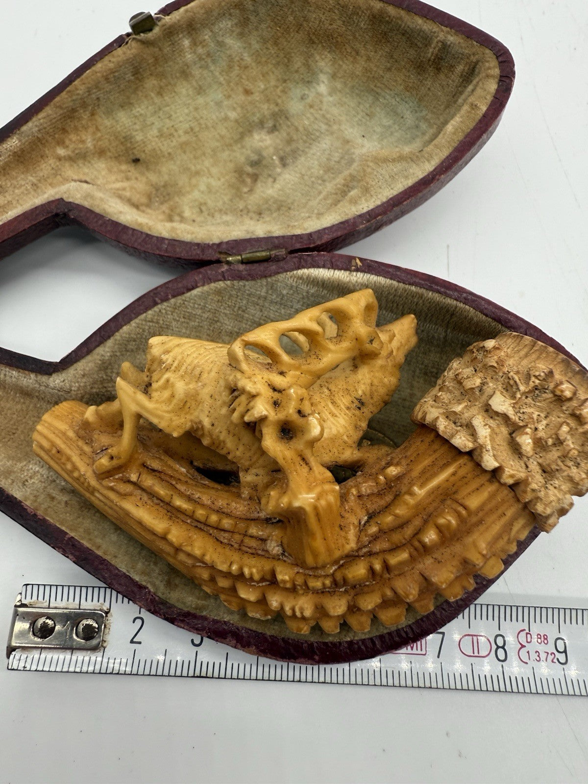 ZWEI HIRSCH MEERSCHAUM PFEIFE SAMMLERSTÜCK TABAK PFEFIE