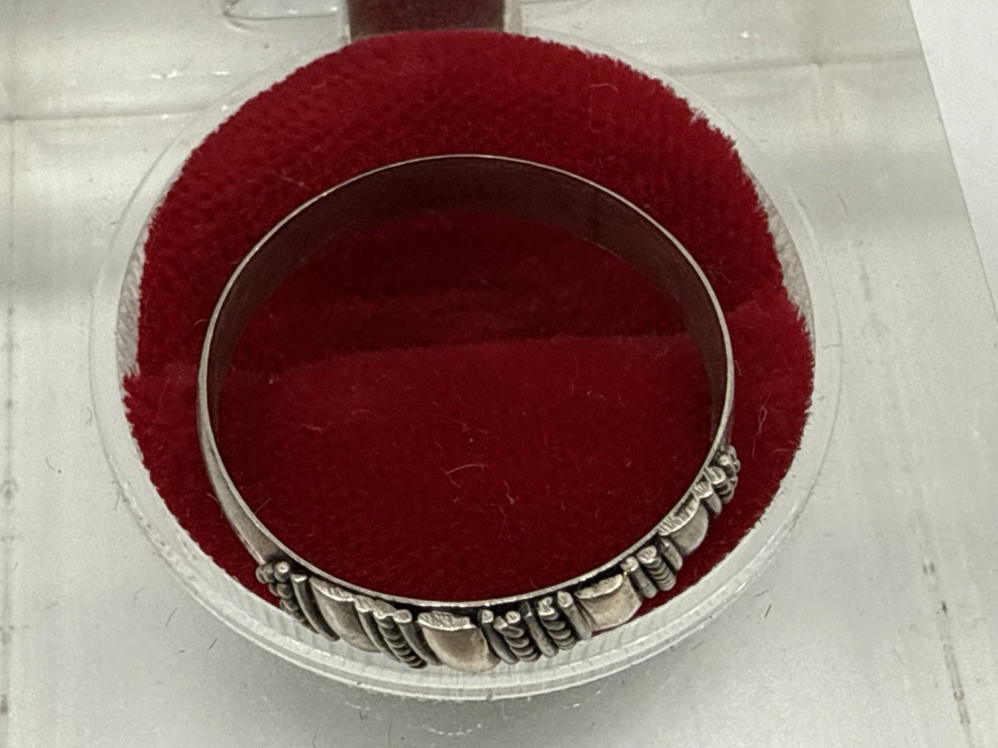 VINTAGE BERBER 800 SILBER RING BANDRING GR.62