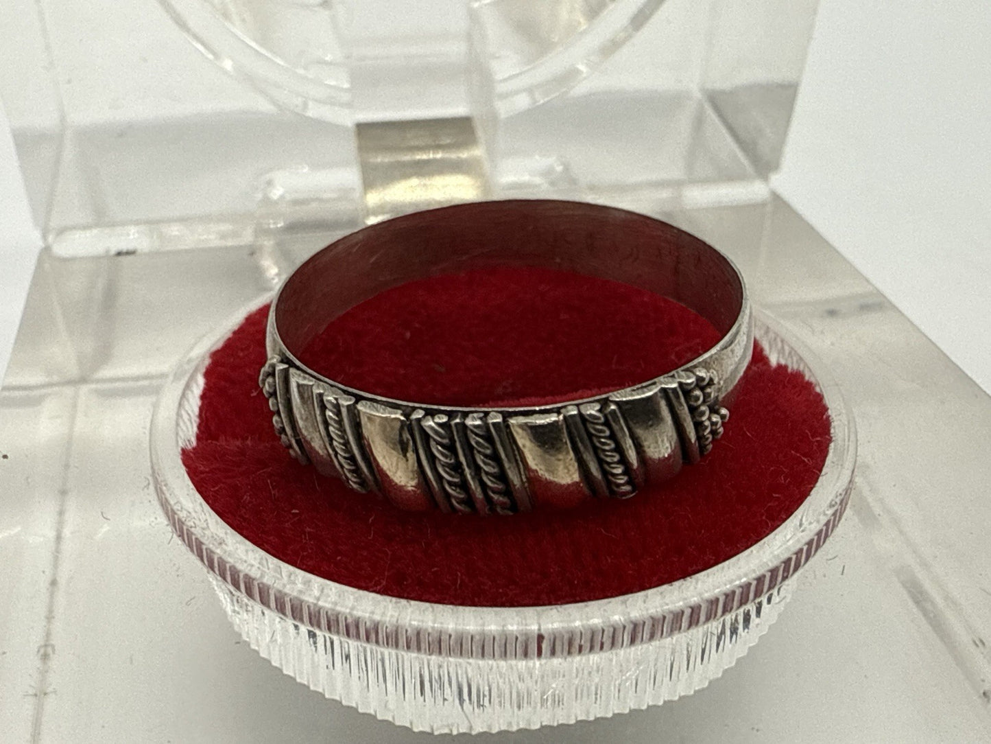 VINTAGE BERBER 800 SILBER RING BANDRING GR.62
