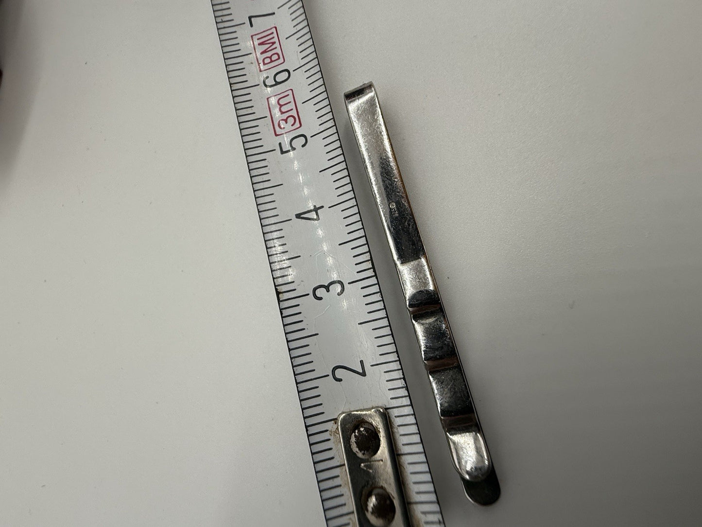 SCHÖNE BICOLOR KRAWATTENNADEL 925er STERLING SILBER SILBERNADEL