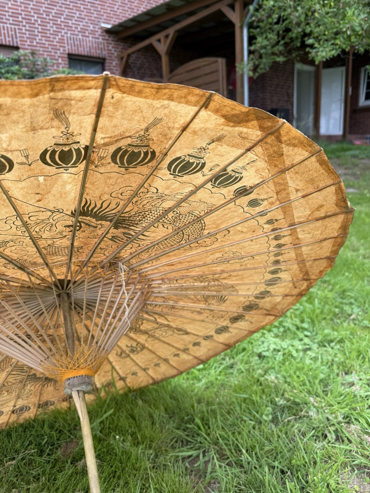 VINTAGE AUTHENTISCHER JAPANISCHER REGENSCHIRM ASIATIKA