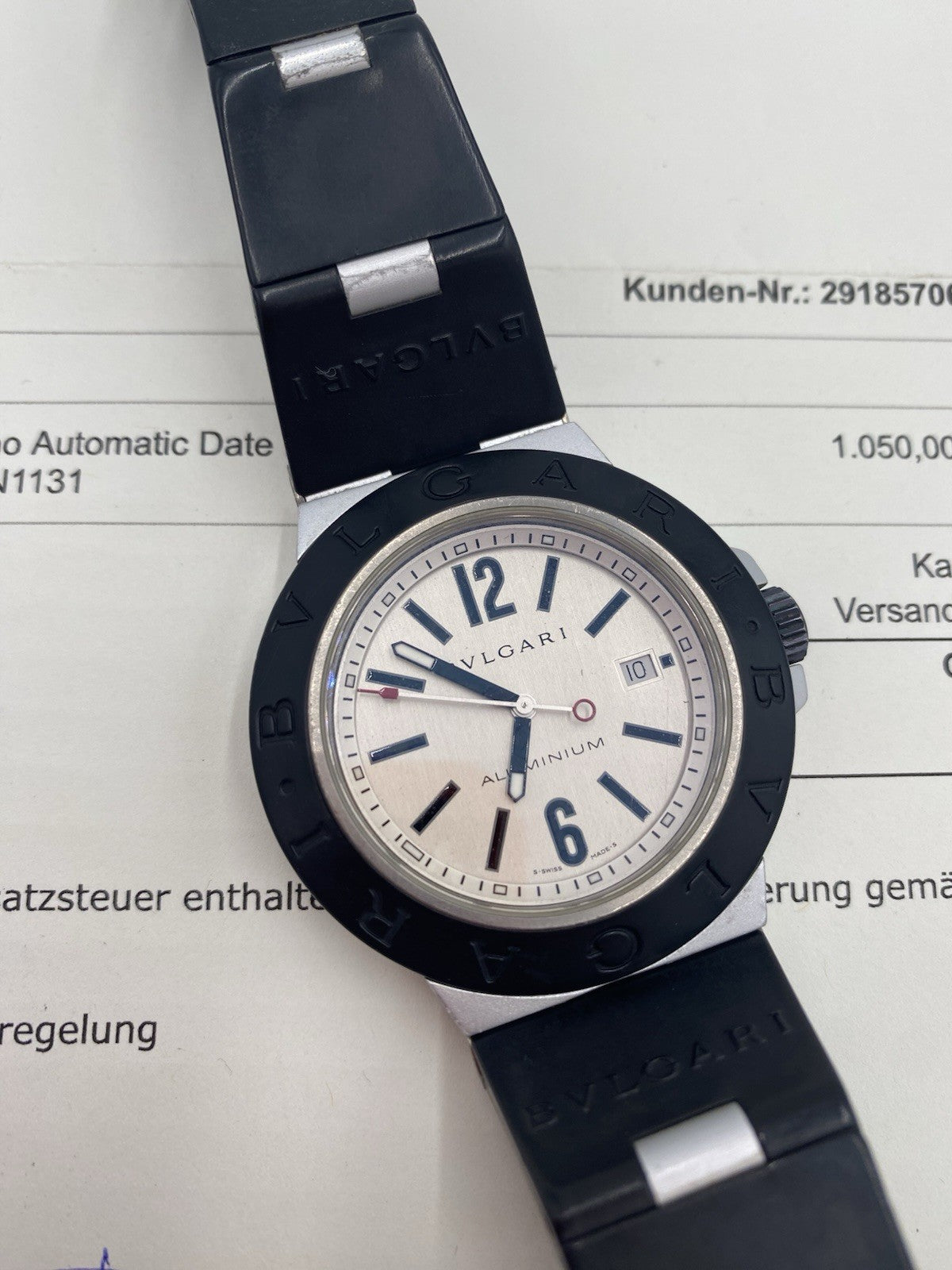 BVLGARI DIAGONO AUTOMATIK ARMBANDUHR AL44TA