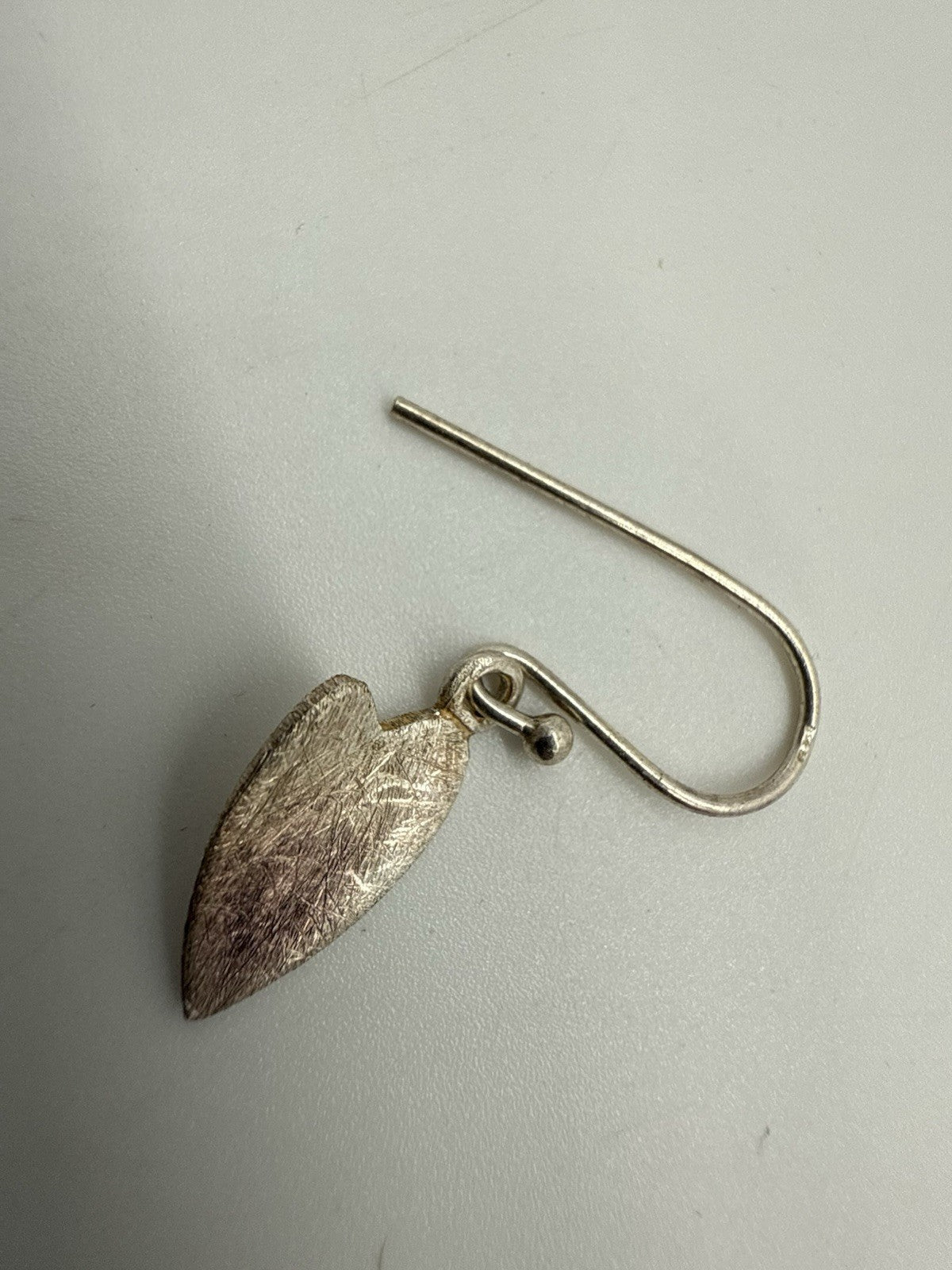 VINTAGE 925 SILBER HERZANHÄNGER MIT KUGELKETTE & OHRRING
