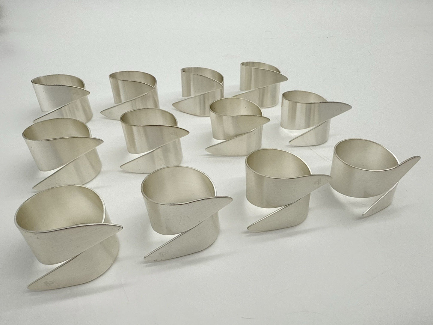 VINTAGE 12x WMF 4100 STOCKHOLM SERVIETTENRINGE SAMMLUNG