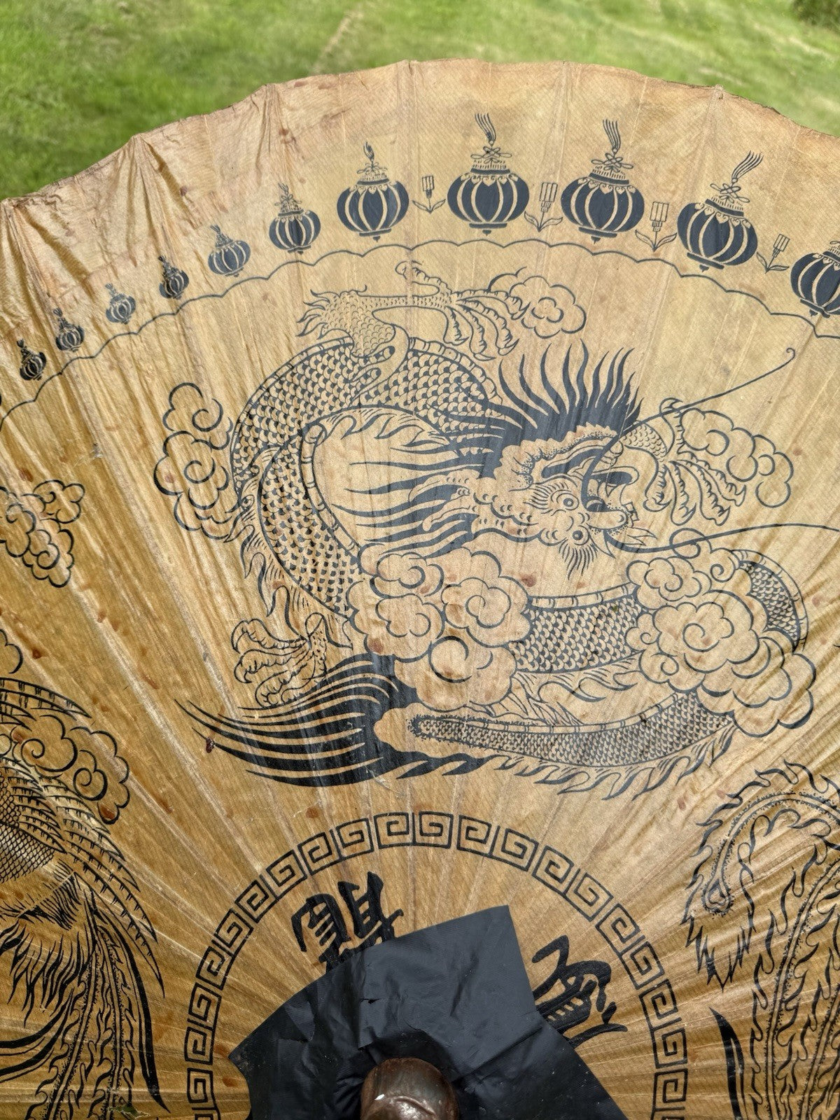 VINTAGE AUTHENTISCHER JAPANISCHER REGENSCHIRM ASIATIKA