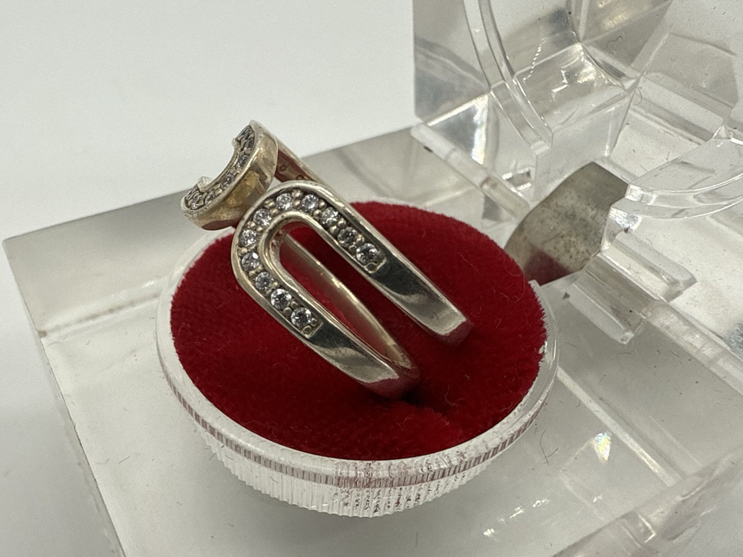 VINTAGE ESPRIT STERLING SILBER RING MIT ZIRKONIA GR.57