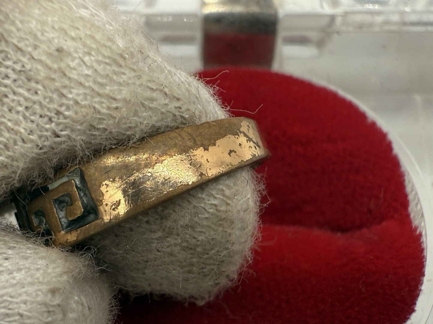ANTIKER RING MIT GRIECHISCHEM MUSTER GR.53