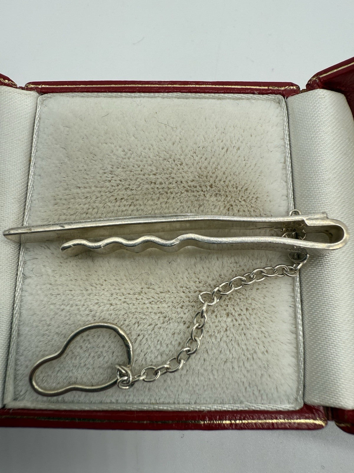 VINTAGE 830 SILBER KRAWATTENNADEL MIT CLIP
