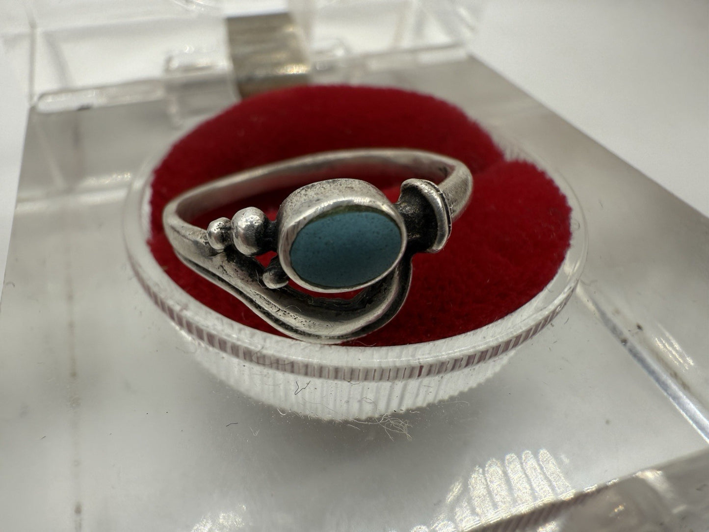 VINTAGE TÜRKIS RING 925 SILBER GR.50