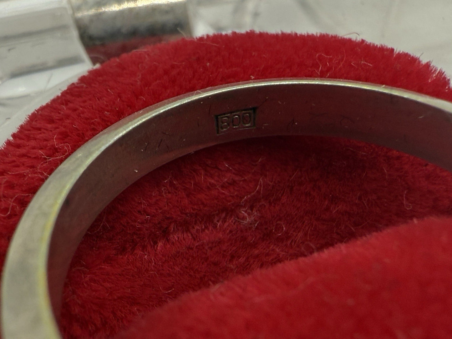 ANTIKER 800 SILBER RING MIT MUSTER GR.61