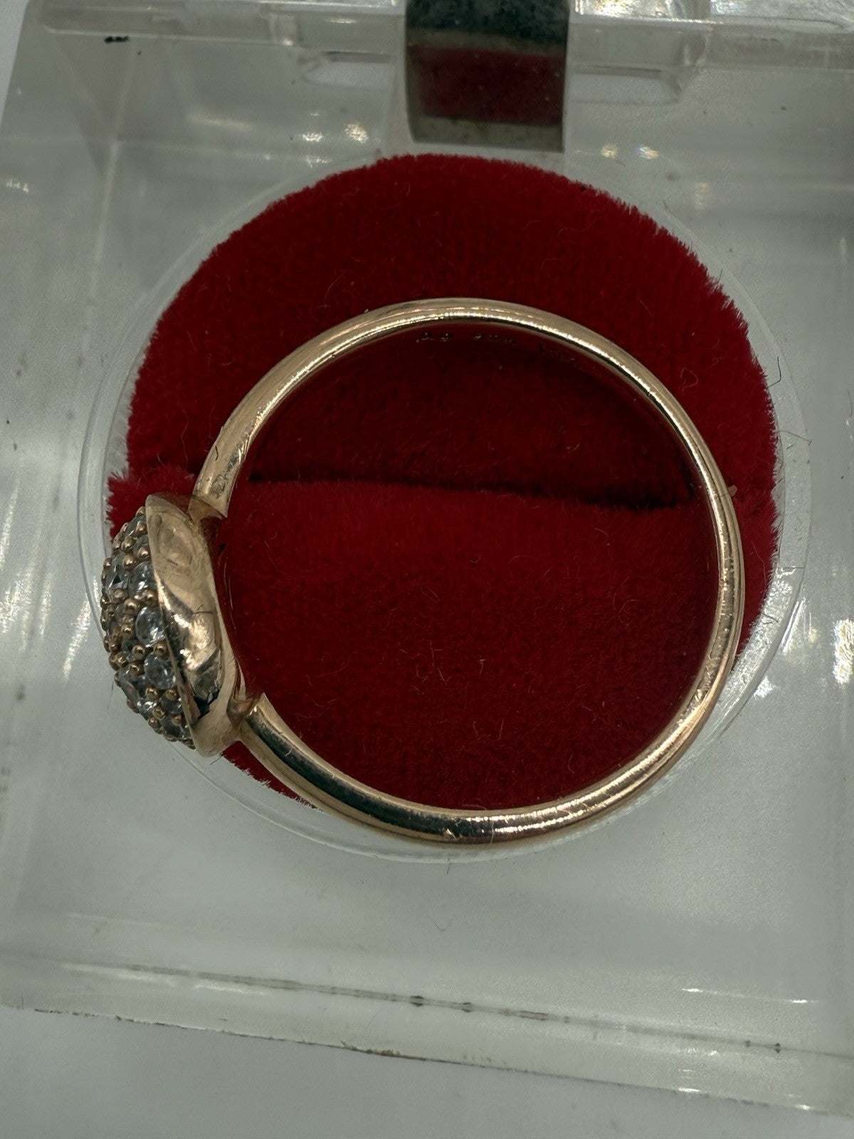 FUNKELNDER RING MIT ZIRKONIA VERGOLDET AUS 925 SILBER GR.59