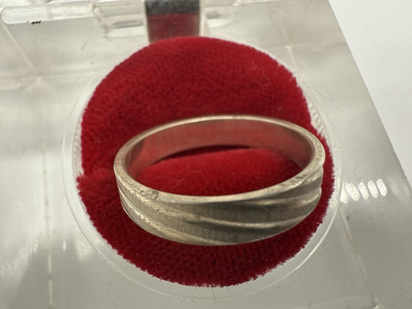 VINTAGE 925 STERLING SILBER RING MIT MUSTER GR.56